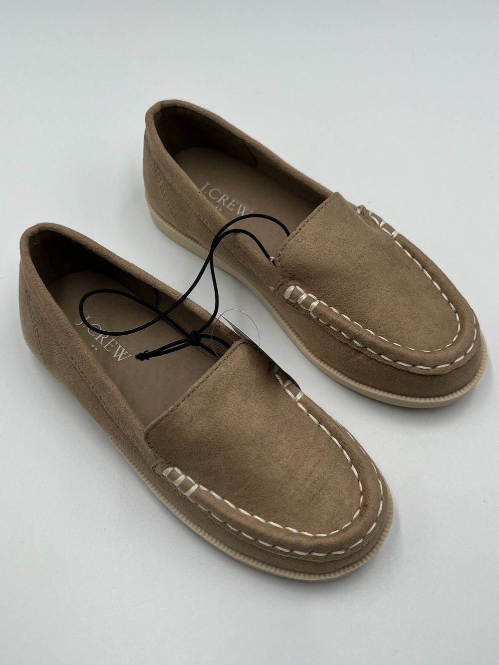 J. Crew Boys' Dusty Tan Sueded Loafers, Size 12 NWT